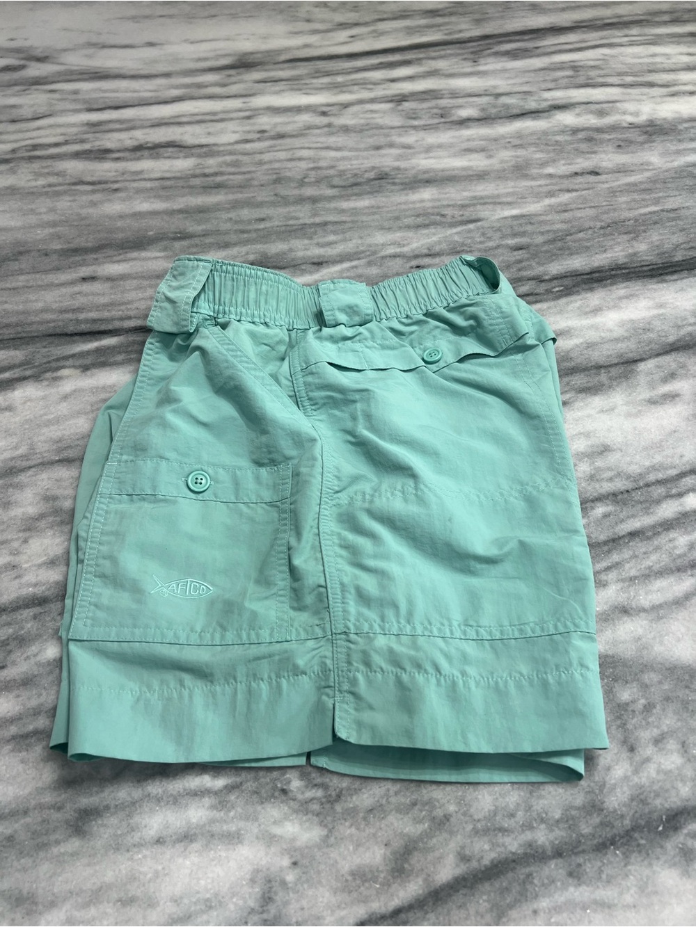AFTCO Men's Original Fishing Shorts in a mint green color size 30
